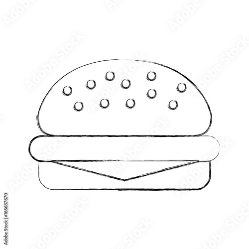 delicious burger isolated icon vector illustration design