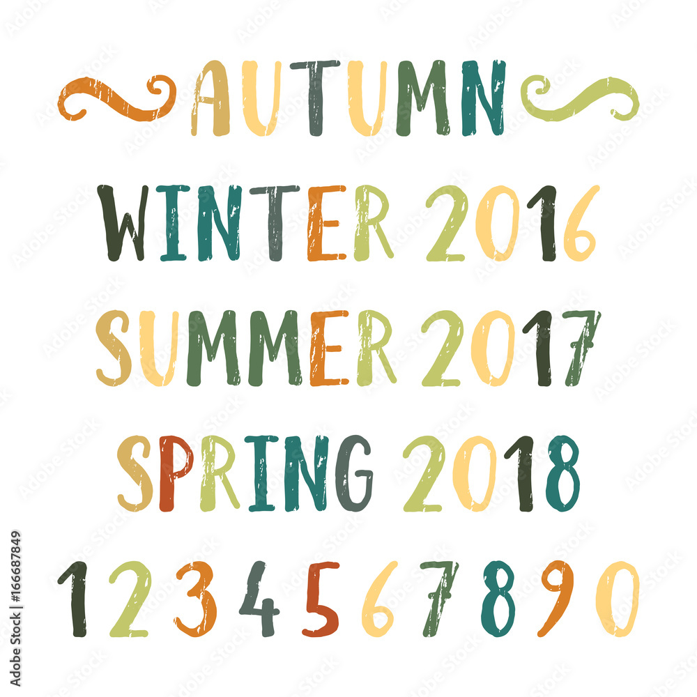 Four seasons lettering