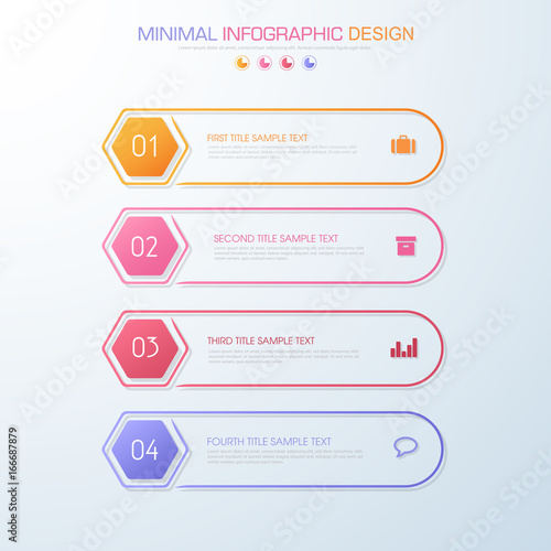 Infographic Elements with business icon on full color background  process or steps and options workflow diagrams,vector design element eps10 illustration
