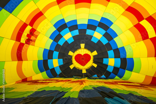 Inside a hot air balloon, California