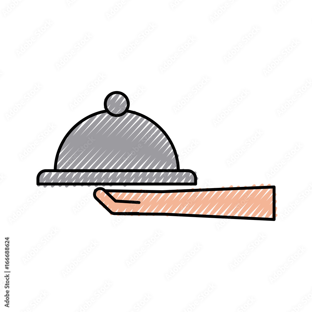 Fototapeta premium tray server isolated icon vector illustration design