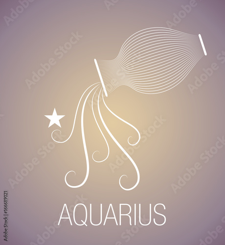 Zodiac Sign. Aquarius. Vector Illustration