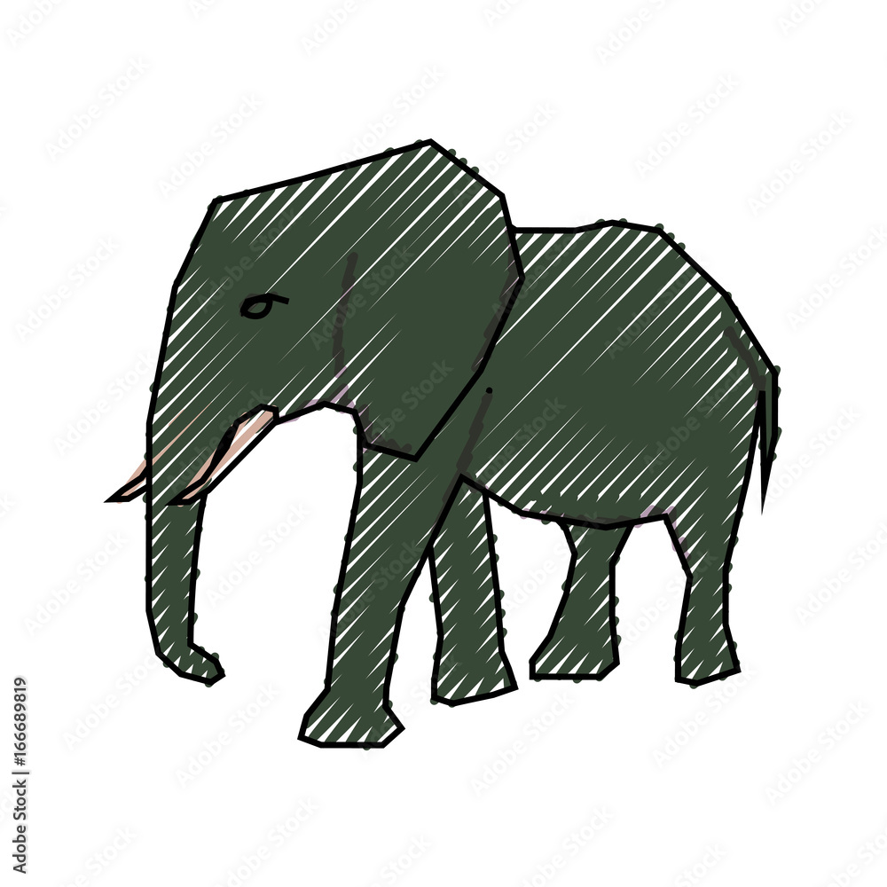 Elephant cartoon isolated