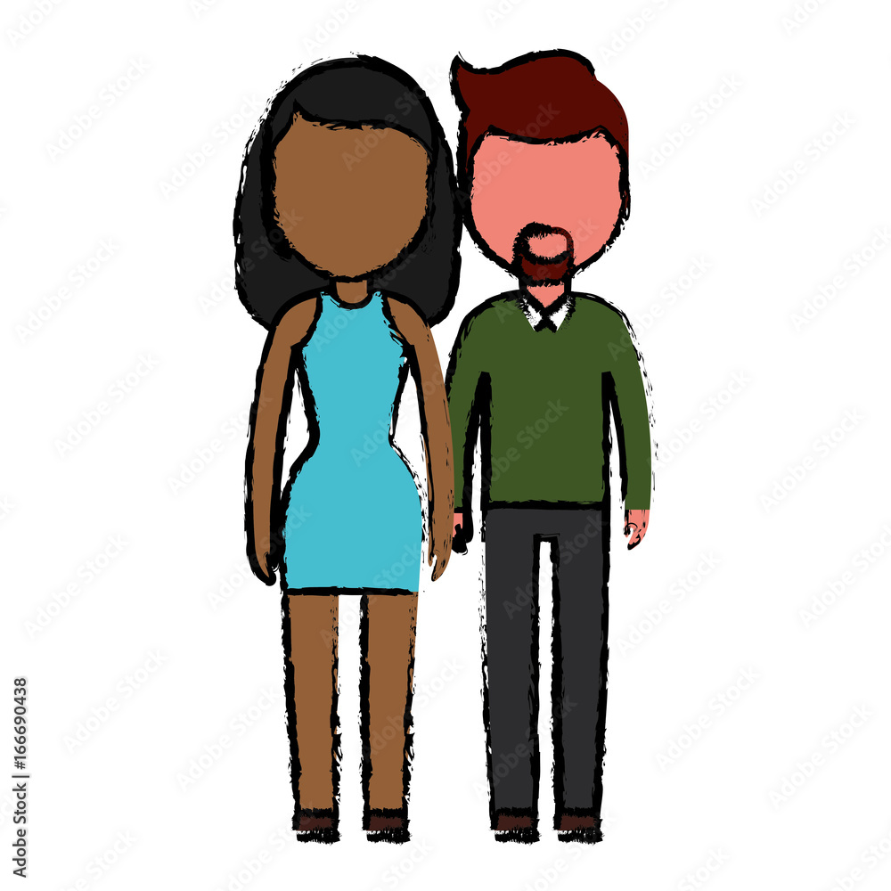 avatar couple of woman and man icon avatar couple of woman and man icon