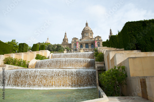 Water Fountain of National Art Museum of Catalonia - Barcelona - Spain