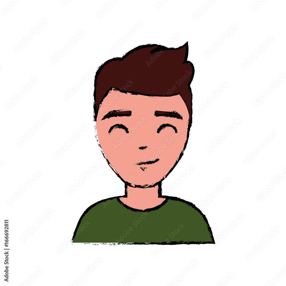 cartoon man smiling icon over white background colorful design vector illustration cartoon man smiling icon over white background colorful design vector illustration
