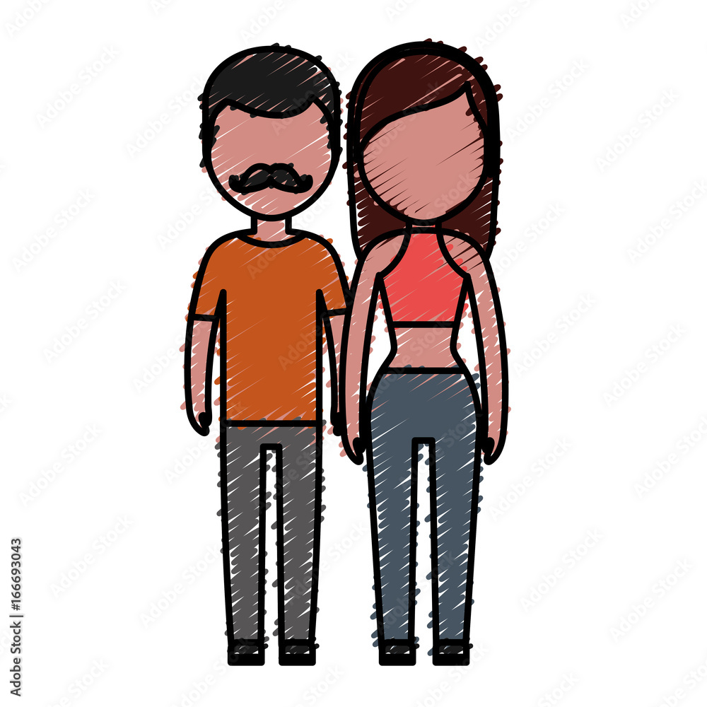 avatar couple of woman and man icon avatar couple of woman and man icon