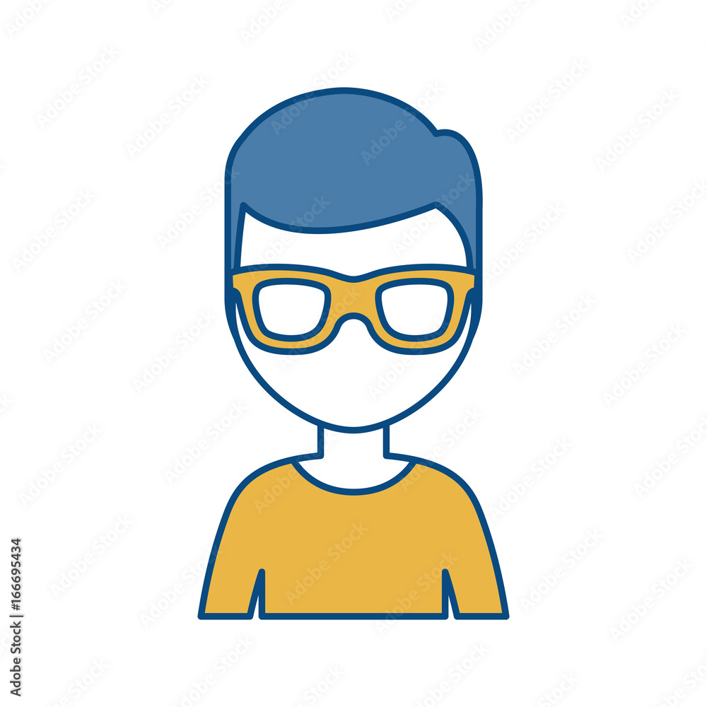 man with glasses icon