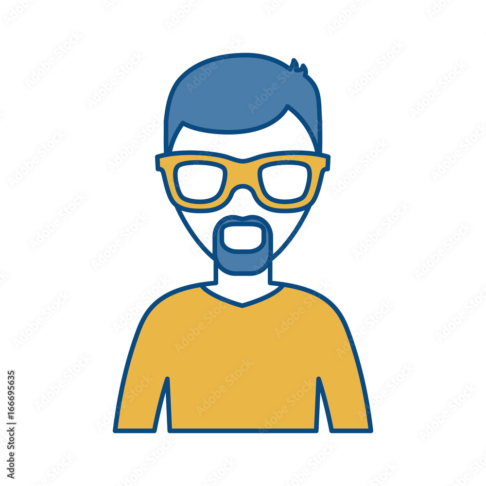 man with glasses icon