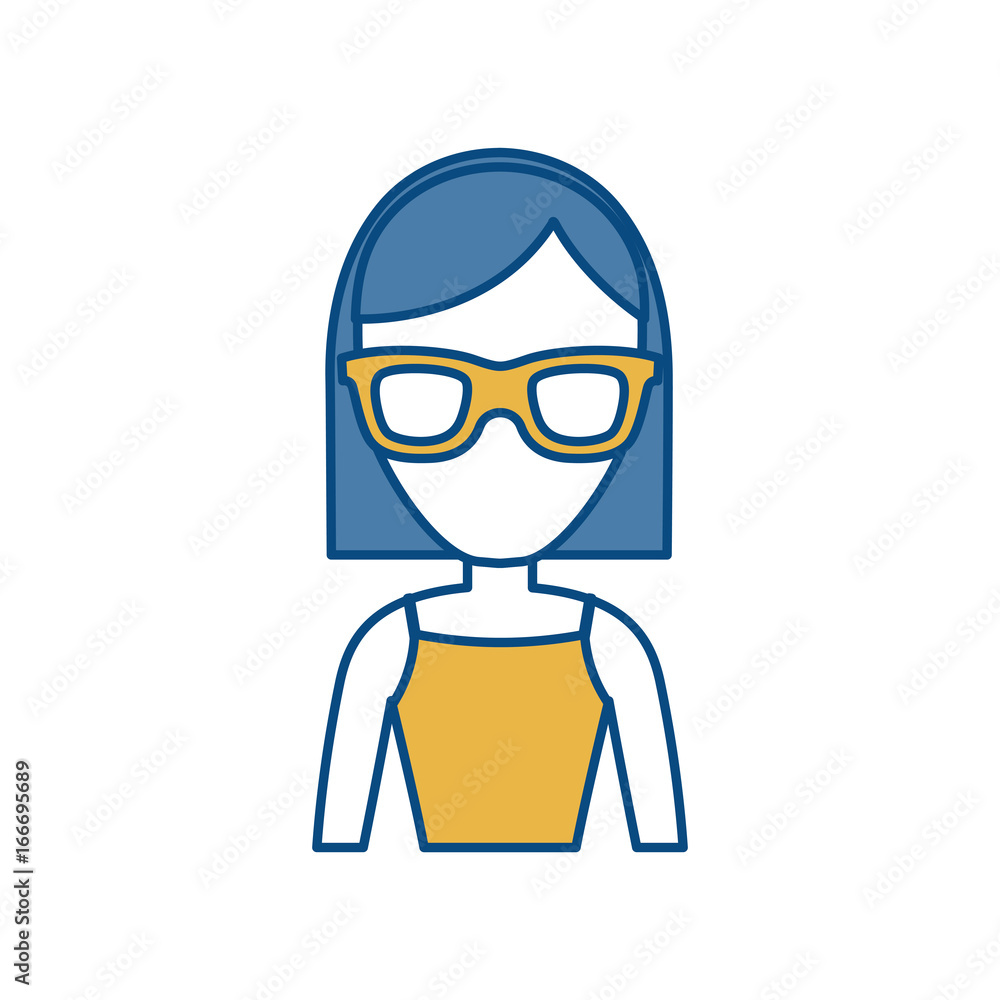 woman with glasses icon woman with glasses icon
