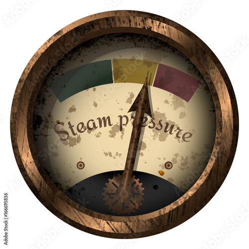 Steam pressure meter.