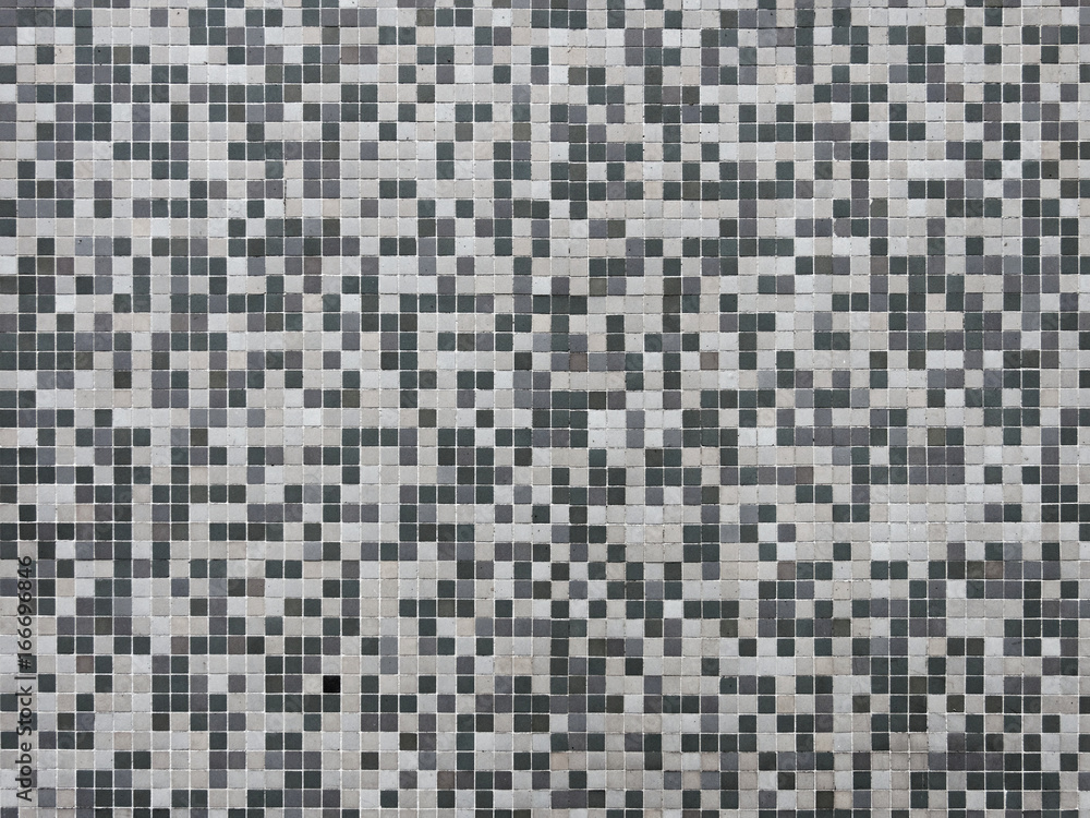 Fototapeta premium Fliesenmosaik schwarz - grau - weiß