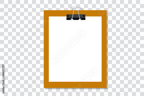 Klemmbrett auf transparentem Hintergrund