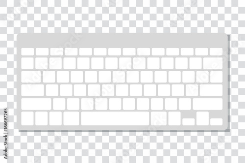 Tastatur auf transparentem Hintergrund