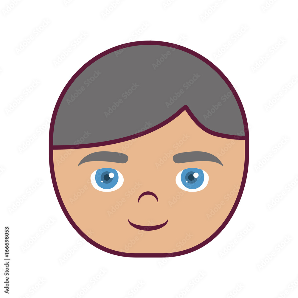 Cartoon man face icon over white background colorful design vector illustration Cartoon man face icon over white background colorful design vector illustration