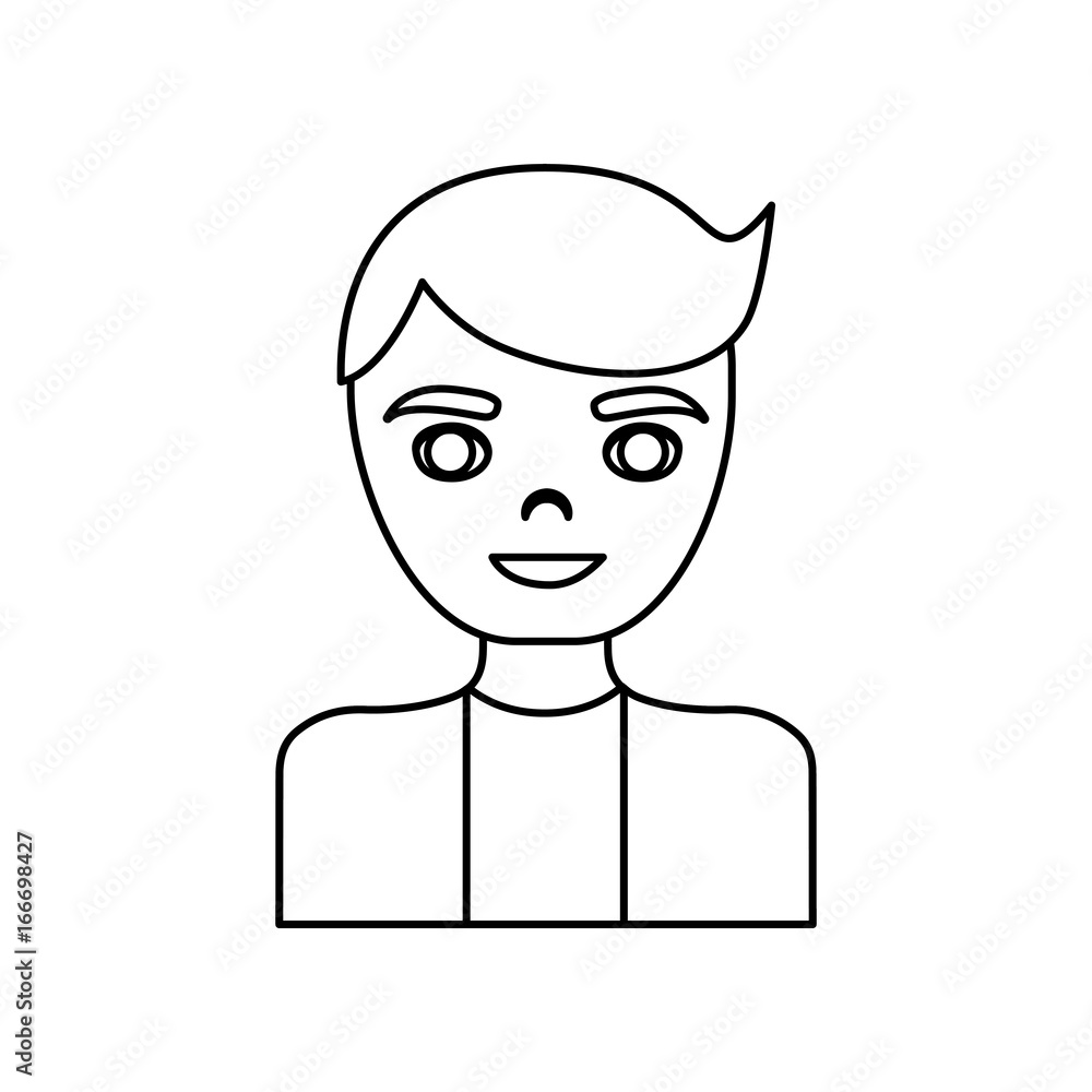 cartoon man smiling icon over white background vector illustration cartoon man smiling icon over white background vector illustration