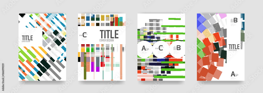 Set of brochure cover templates Set of brochure cover templates