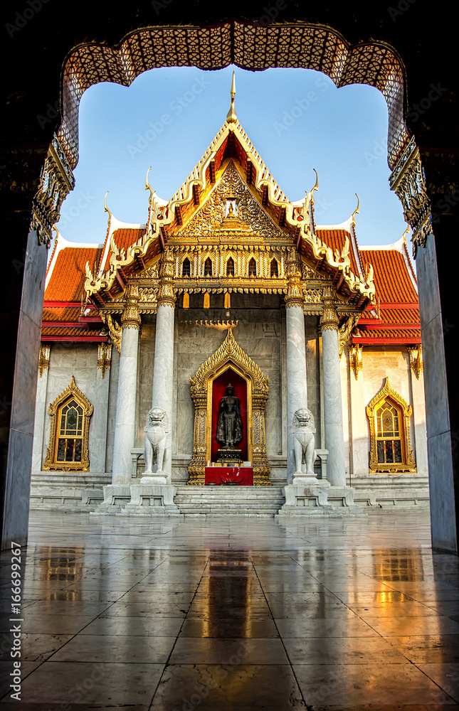 Wat benchamabophit in Bangkok,Thailand.