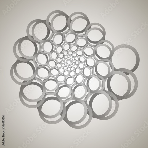 Swirl  vortex background. Rotating spiral. Pattern of a whirling of hearts. Icon  rings  gradient  invitation  postcard