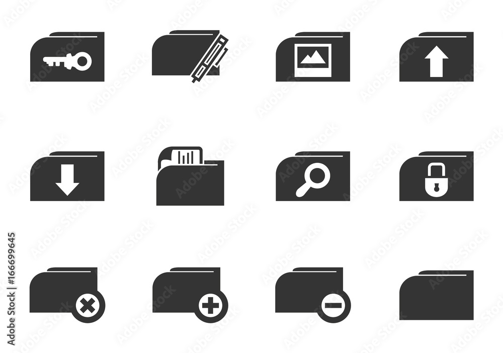 Folder icons set Folder icons set