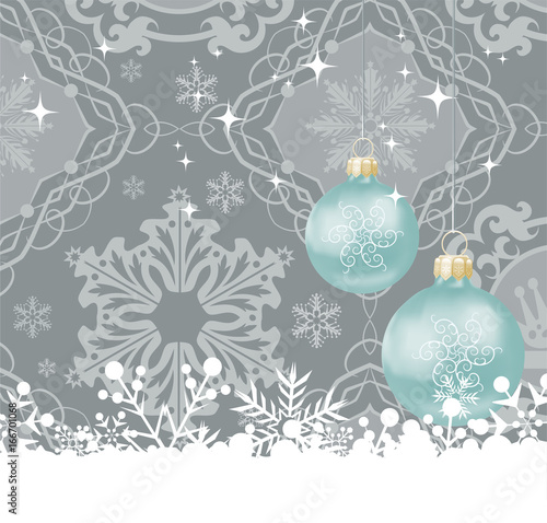 Christmas Ball  Holiday Background  Vector Art