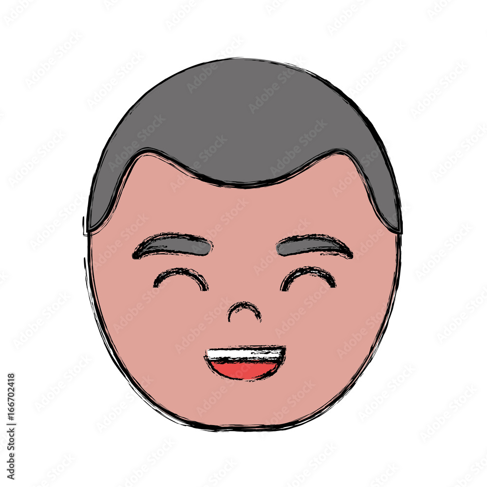 cartoon man face icon