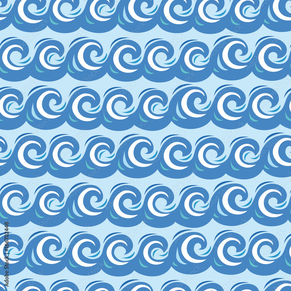 Sea wave pattern. Seamless. 
