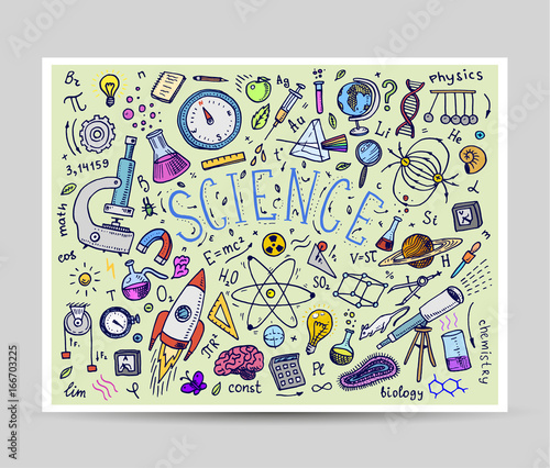 engraved hand drawn in old sketch and vintage style. scientific formulas and calculations in physics and mathematics, chemistry and biology or astronomy on whiteboard. Education and Science.