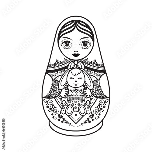 Matryoshka. Babushka doll.