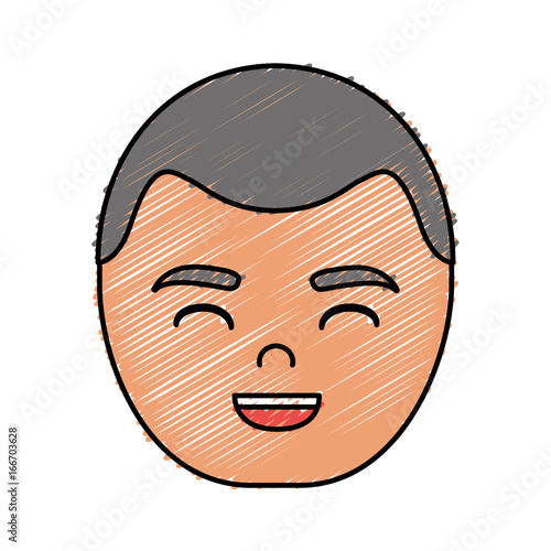 cartoon man face icon