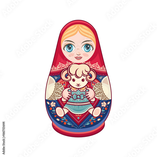 Matryoshka. Babushka doll.
