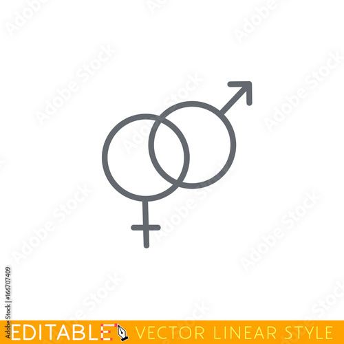 Gender symbol of male and female.