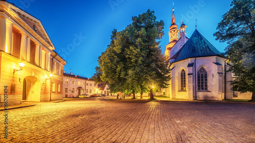 Tallinn, Estonia: St Mary's Cathedral at night
 photo