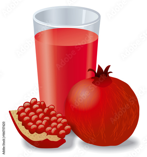 fresh pomegranates juice