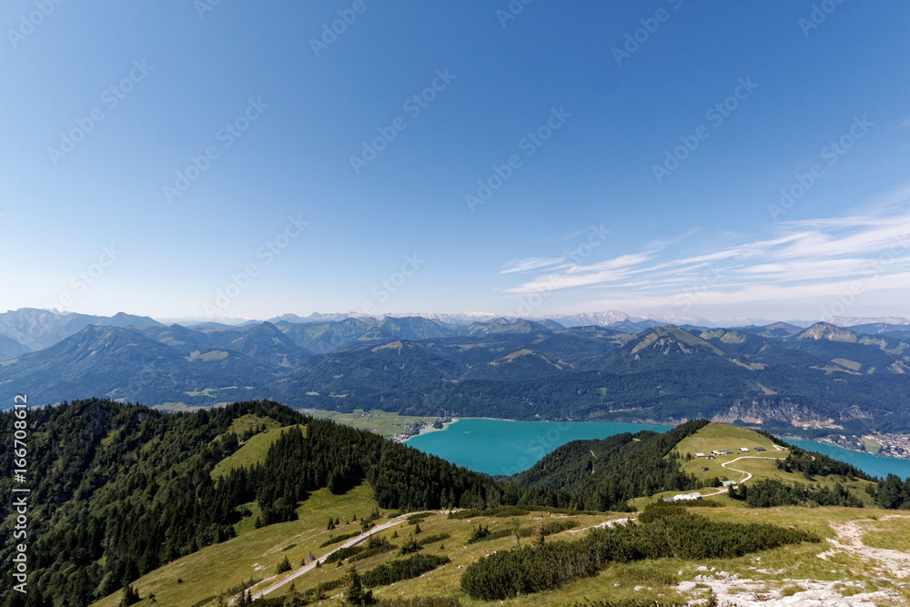 Fototapeta premium Blick vom Schafberg (Salzkammergut)