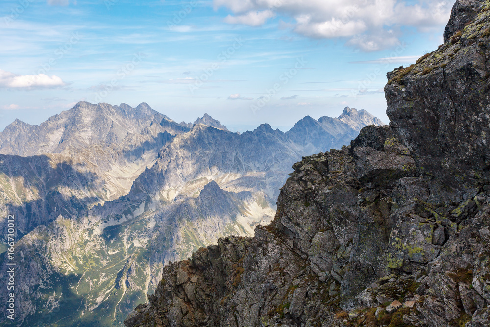 High Tatra Mountains, aerial view from Rysy peak