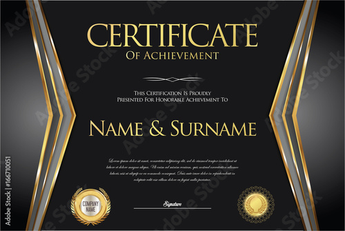 Certificate or diploma retro design collection 