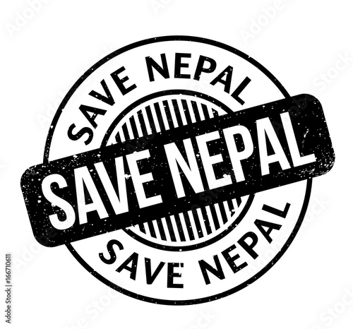 Save Nepal rubber stamp. Grunge design with dust scratches. Effects can be easily removed for a clean, crisp look. Color is easily changed.