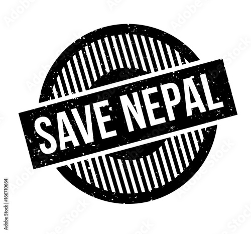 Save Nepal rubber stamp. Grunge design with dust scratches. Effects can be easily removed for a clean, crisp look. Color is easily changed.