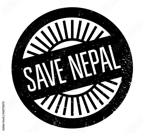 Save Nepal rubber stamp. Grunge design with dust scratches. Effects can be easily removed for a clean, crisp look. Color is easily changed.