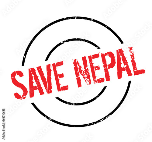 Save Nepal rubber stamp. Grunge design with dust scratches. Effects can be easily removed for a clean, crisp look. Color is easily changed.