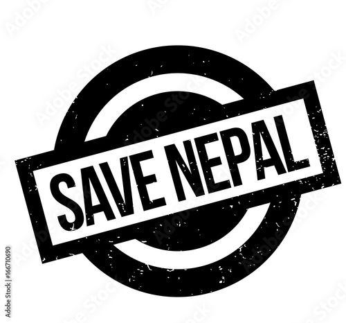 Save Nepal rubber stamp. Grunge design with dust scratches. Effects can be easily removed for a clean, crisp look. Color is easily changed.