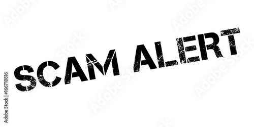 Scam Alert rubber stamp. Grunge design with dust scratches. Effects can be easily removed for a clean, crisp look. Color is easily changed.