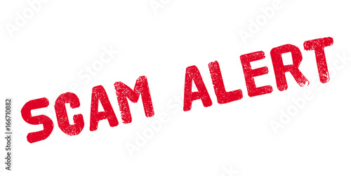 Scam Alert rubber stamp. Grunge design with dust scratches. Effects can be easily removed for a clean, crisp look. Color is easily changed.