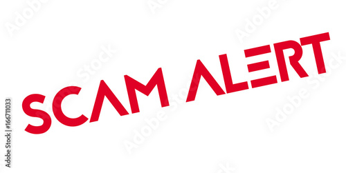 Scam Alert rubber stamp. Grunge design with dust scratches. Effects can be easily removed for a clean, crisp look. Color is easily changed.