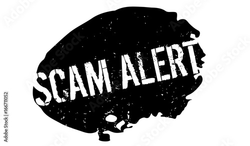 Scam Alert rubber stamp. Grunge design with dust scratches. Effects can be easily removed for a clean, crisp look. Color is easily changed.