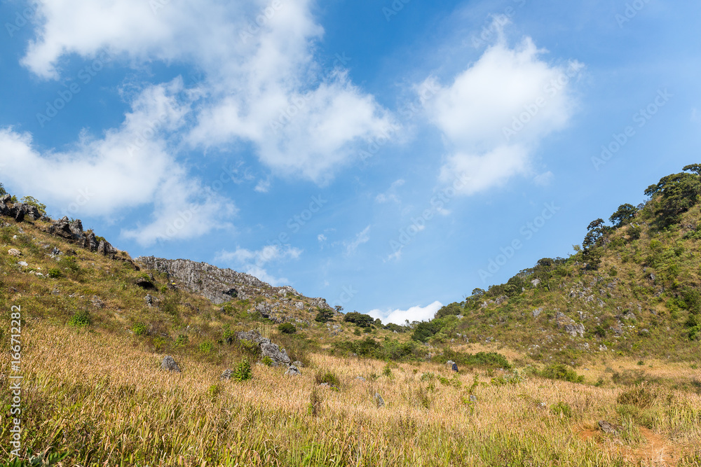 Fototapeta premium Dry hill with clear sky