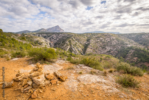 The Sainte-Victoire mountain, near Aix en Provence, which inspired the painter Paul Cezanne