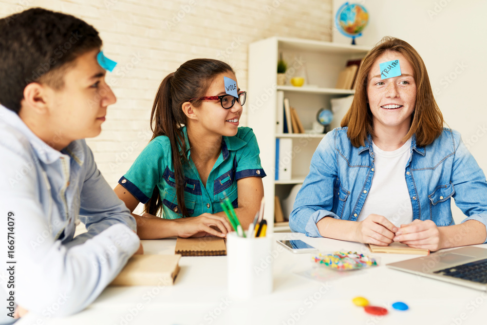 Children Playing Games in Classroom Children Playing Games in Classroom