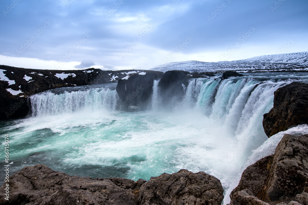 Godafoss is one of the most beautiful waterfalls on the Iceland Godafoss is one of the most beautiful waterfalls on the Iceland